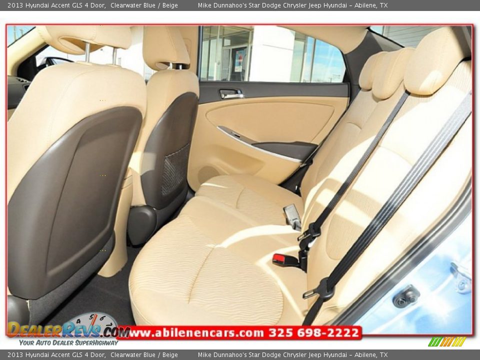 2013 Hyundai Accent GLS 4 Door Clearwater Blue / Beige Photo #21