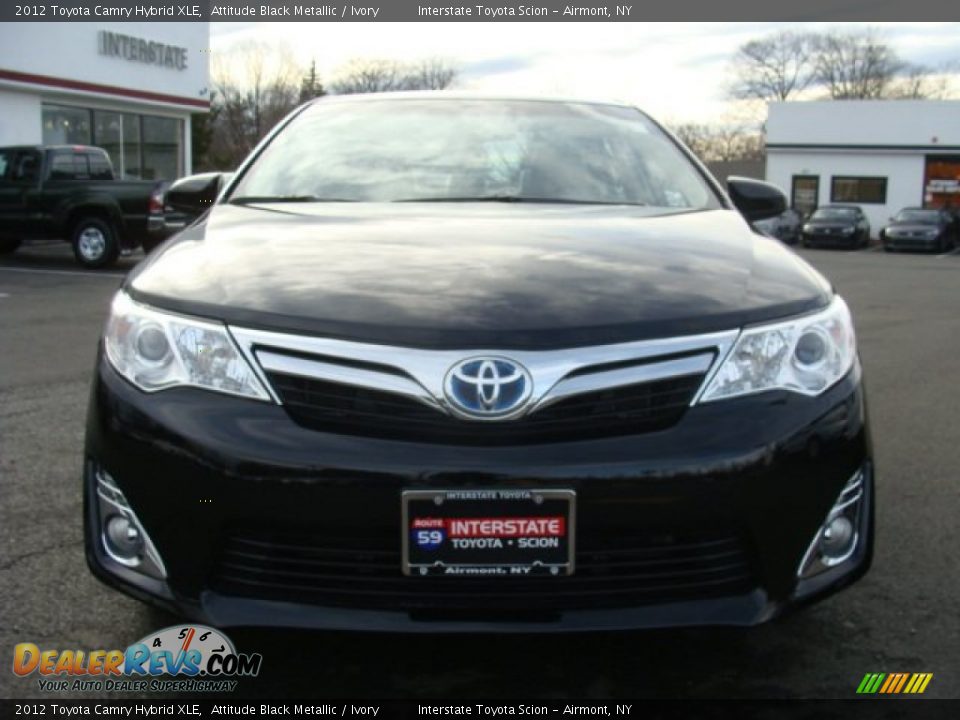 2012 Toyota Camry Hybrid XLE Attitude Black Metallic / Ivory Photo #2