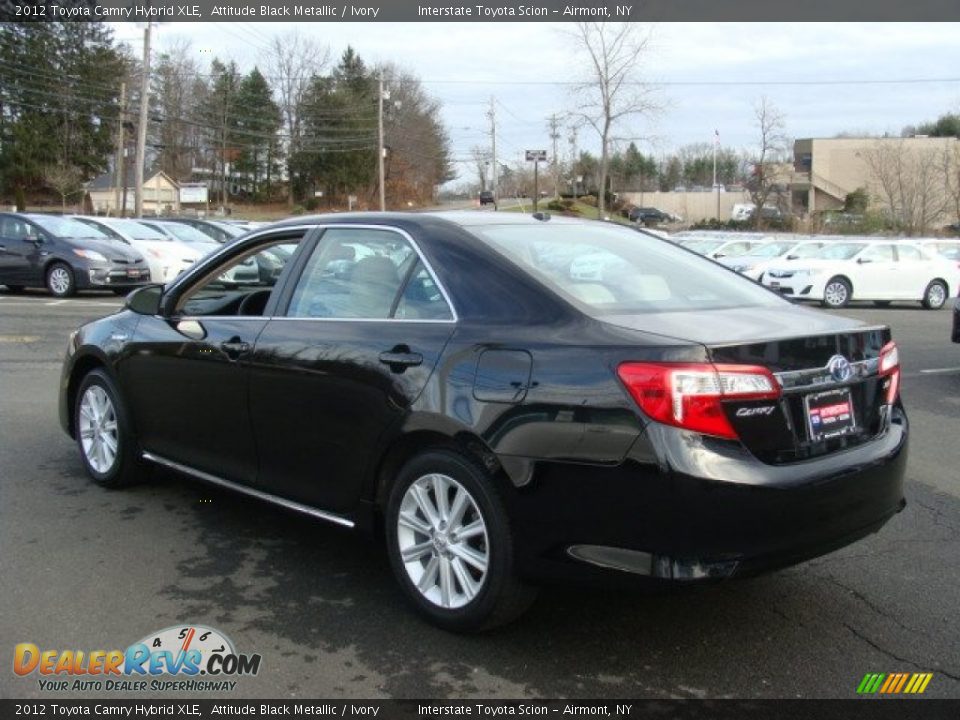 2012 Toyota Camry Hybrid XLE Attitude Black Metallic / Ivory Photo #6
