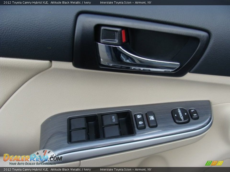 2012 Toyota Camry Hybrid XLE Attitude Black Metallic / Ivory Photo #8