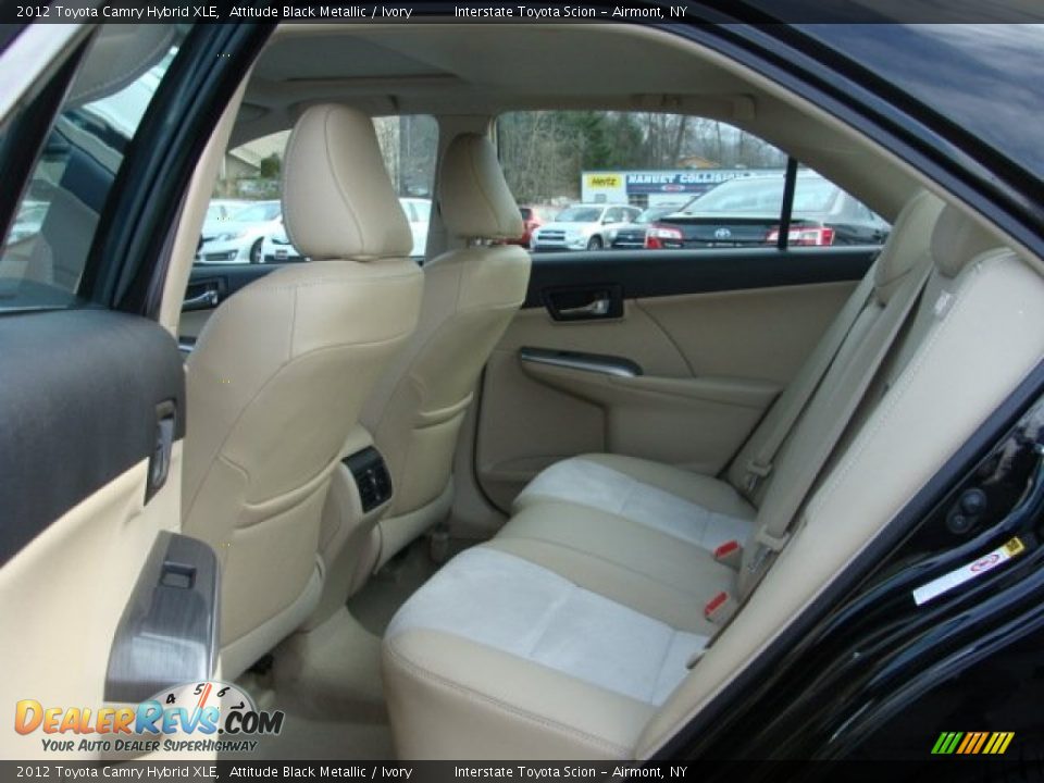 2012 Toyota Camry Hybrid XLE Attitude Black Metallic / Ivory Photo #17