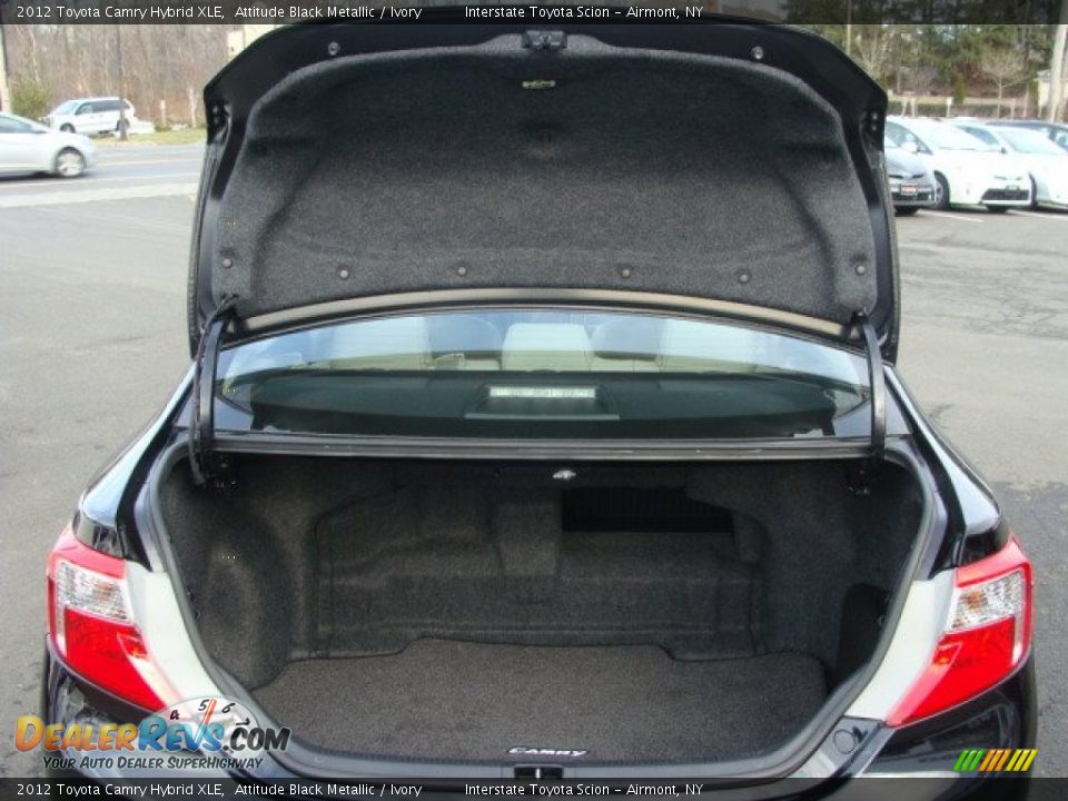 2012 Toyota Camry Hybrid XLE Attitude Black Metallic / Ivory Photo #18
