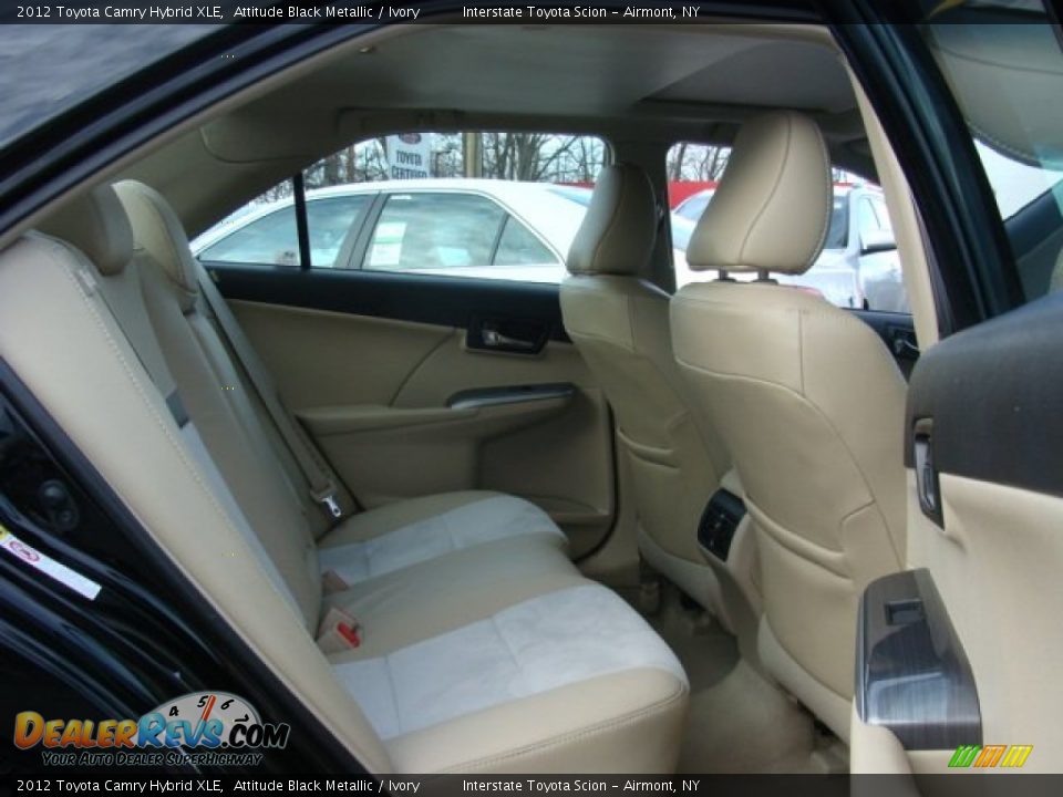 2012 Toyota Camry Hybrid XLE Attitude Black Metallic / Ivory Photo #19