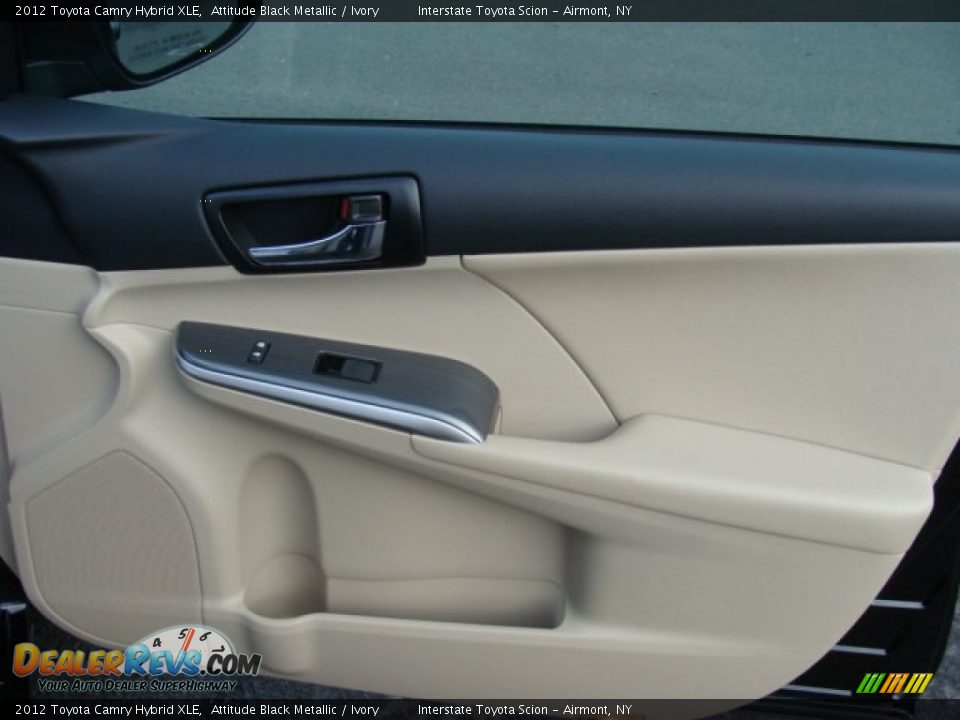 2012 Toyota Camry Hybrid XLE Attitude Black Metallic / Ivory Photo #20