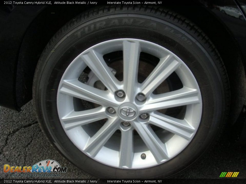 2012 Toyota Camry Hybrid XLE Attitude Black Metallic / Ivory Photo #23