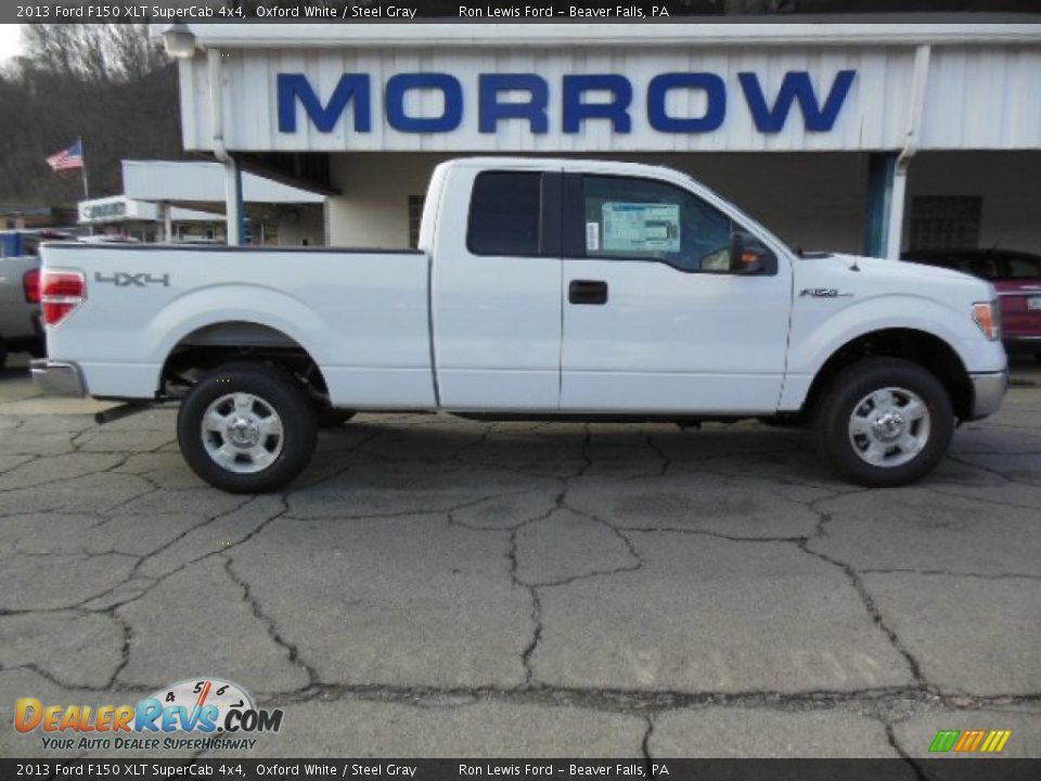 2013 Ford F150 XLT SuperCab 4x4 Oxford White / Steel Gray Photo #1