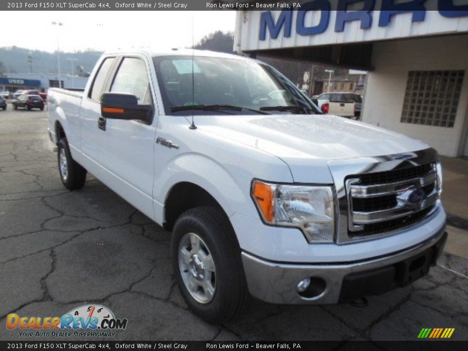 2013 Ford F150 XLT SuperCab 4x4 Oxford White / Steel Gray Photo #2