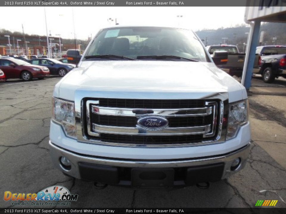 2013 Ford F150 XLT SuperCab 4x4 Oxford White / Steel Gray Photo #9