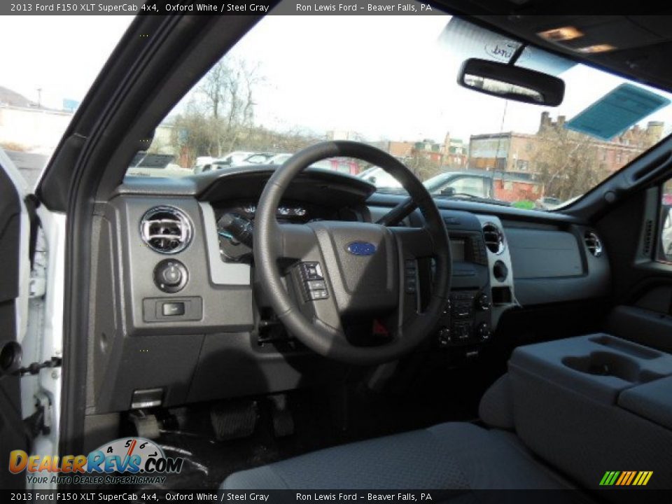 2013 Ford F150 XLT SuperCab 4x4 Oxford White / Steel Gray Photo #16