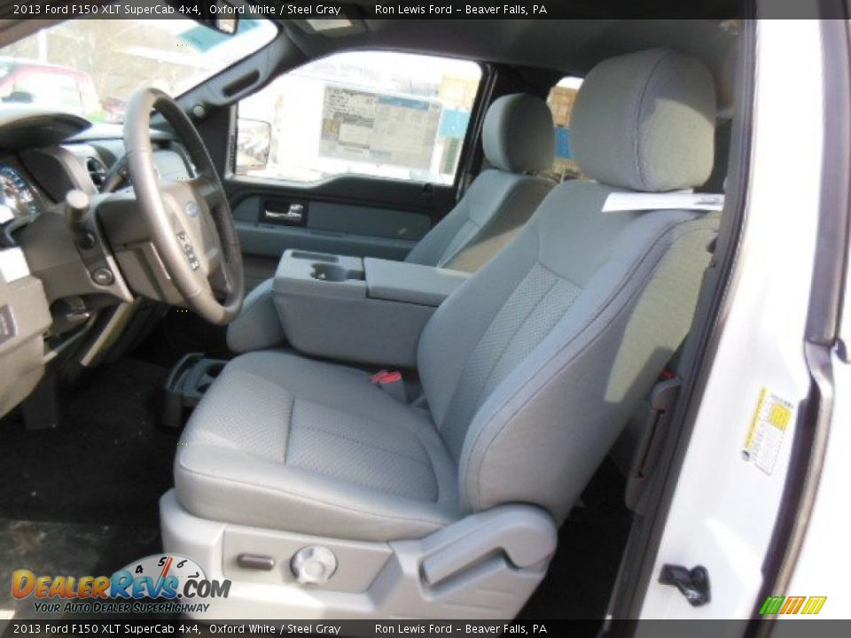 2013 Ford F150 XLT SuperCab 4x4 Oxford White / Steel Gray Photo #17