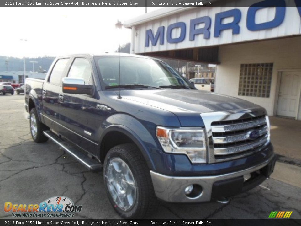 2013 Ford F150 Limited SuperCrew 4x4 Blue Jeans Metallic / Steel Gray Photo #2