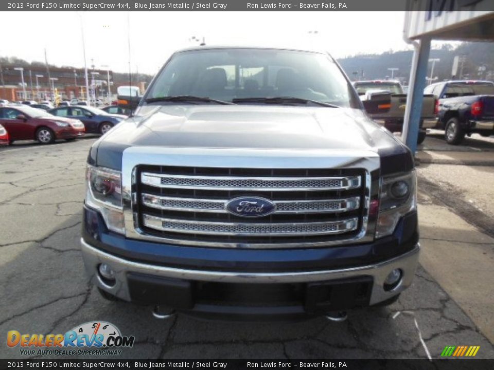 2013 Ford F150 Limited SuperCrew 4x4 Blue Jeans Metallic / Steel Gray Photo #3