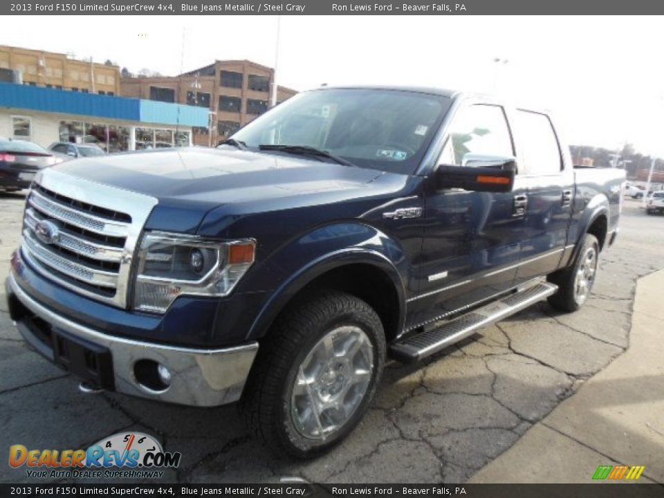 2013 Ford F150 Limited SuperCrew 4x4 Blue Jeans Metallic / Steel Gray Photo #4