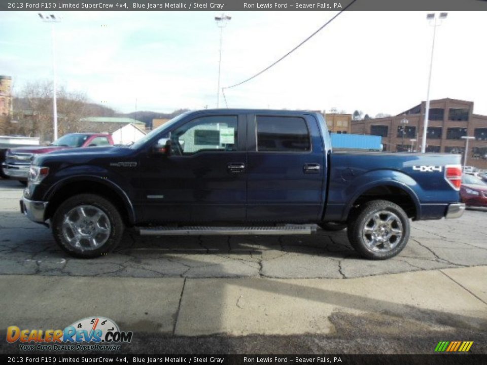 2013 Ford F150 Limited SuperCrew 4x4 Blue Jeans Metallic / Steel Gray Photo #5