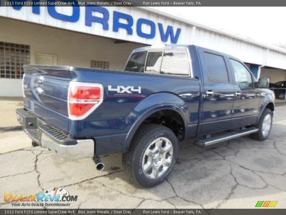 2013 Ford F150 Limited SuperCrew 4x4 Blue Jeans Metallic / Steel Gray Photo #8