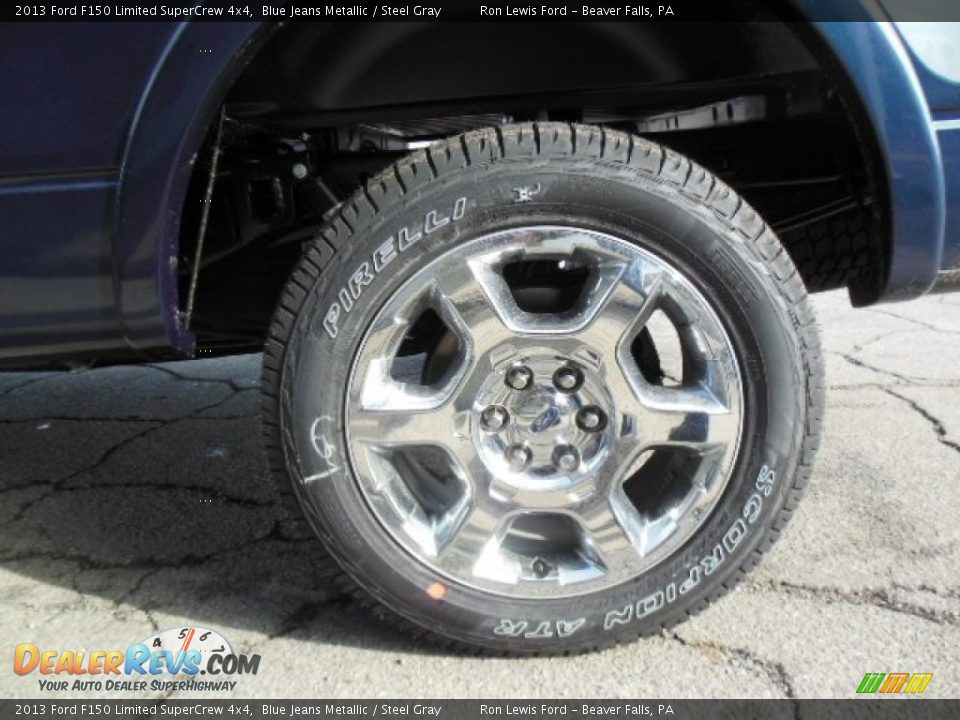 2013 Ford F150 Limited SuperCrew 4x4 Blue Jeans Metallic / Steel Gray Photo #9
