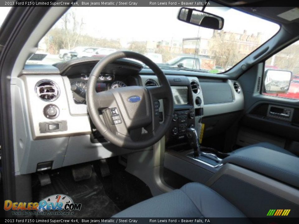 2013 Ford F150 Limited SuperCrew 4x4 Blue Jeans Metallic / Steel Gray Photo #10
