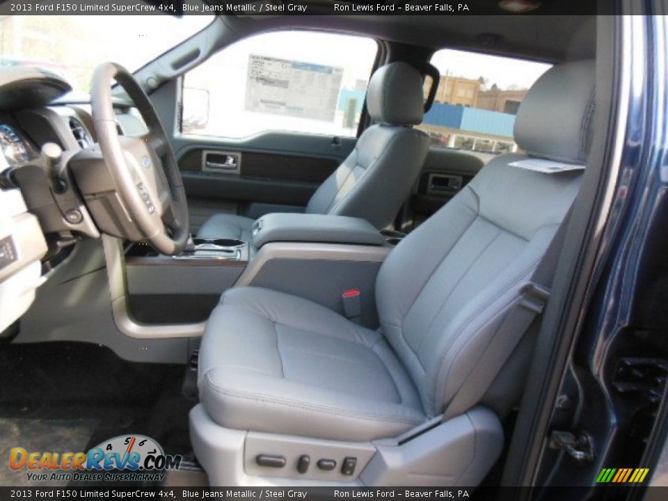 2013 Ford F150 Limited SuperCrew 4x4 Blue Jeans Metallic / Steel Gray Photo #11
