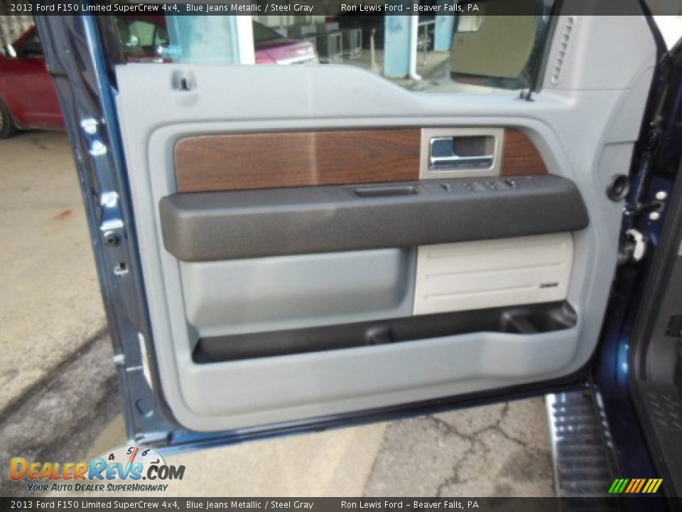 2013 Ford F150 Limited SuperCrew 4x4 Blue Jeans Metallic / Steel Gray Photo #12