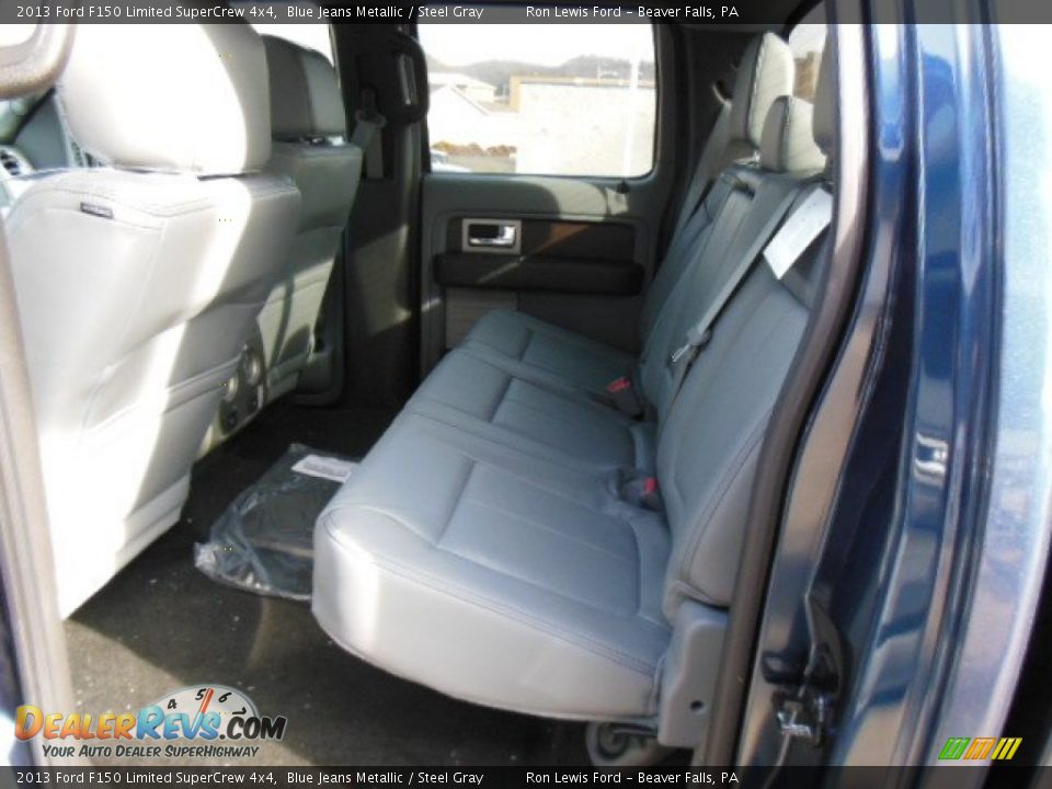 2013 Ford F150 Limited SuperCrew 4x4 Blue Jeans Metallic / Steel Gray Photo #13