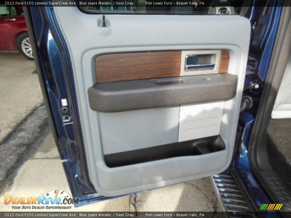 2013 Ford F150 Limited SuperCrew 4x4 Blue Jeans Metallic / Steel Gray Photo #14