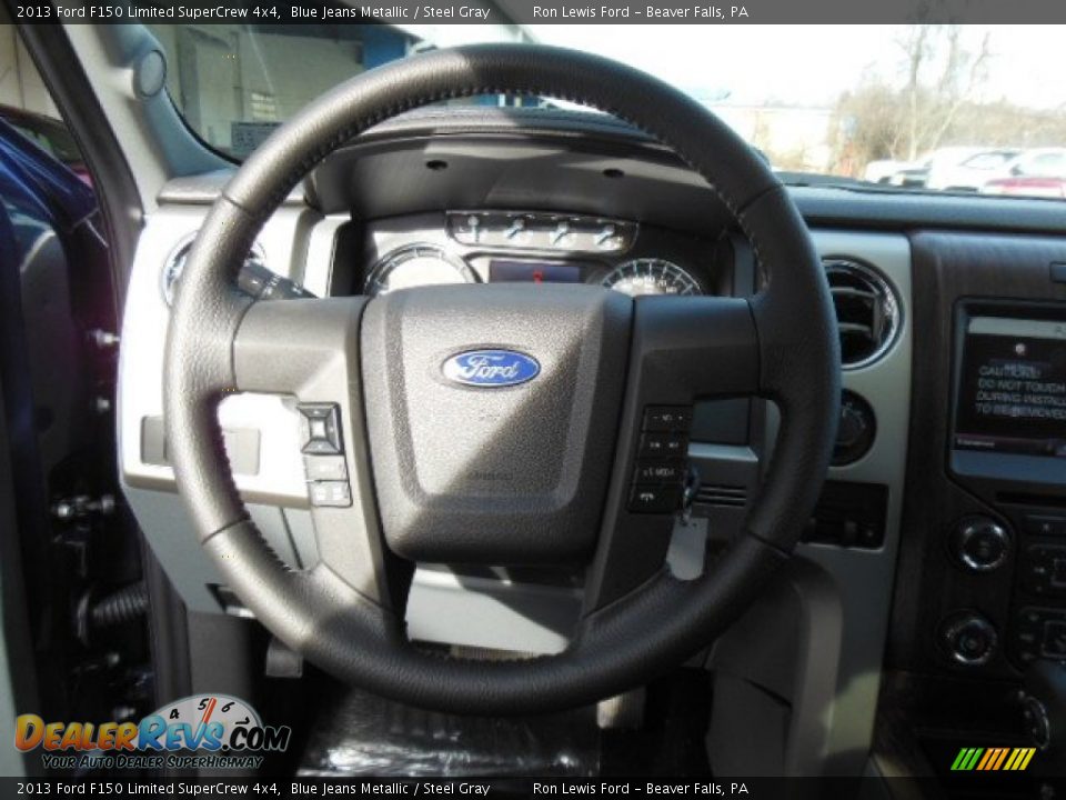 2013 Ford F150 Limited SuperCrew 4x4 Blue Jeans Metallic / Steel Gray Photo #19