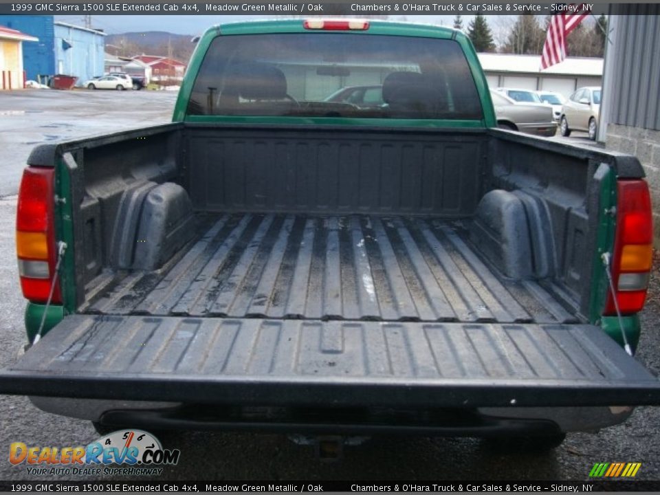 1999 GMC Sierra 1500 SLE Extended Cab 4x4 Meadow Green Metallic / Oak Photo #6