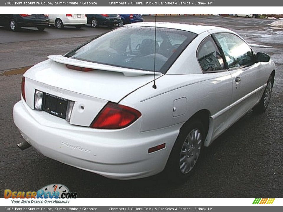 2005 Pontiac Sunfire Coupe Summit White / Graphite Photo #8