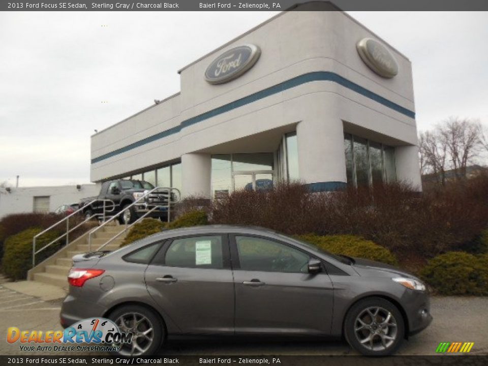 2013 Ford Focus SE Sedan Sterling Gray / Charcoal Black Photo #1