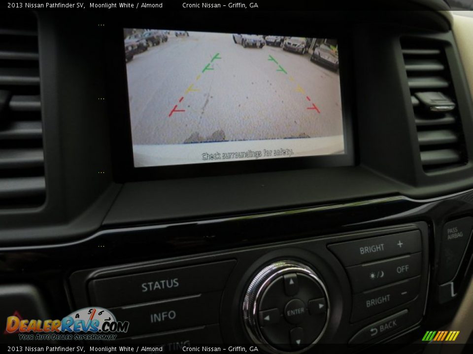 2013 Nissan Pathfinder SV Moonlight White / Almond Photo #15