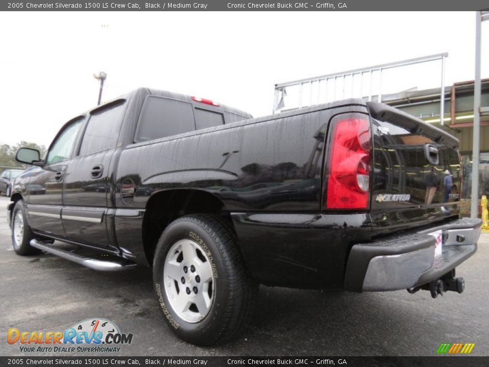 2005 Chevrolet Silverado 1500 LS Crew Cab Black / Medium Gray Photo #5