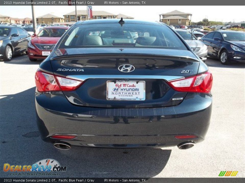 2013 Hyundai Sonata Limited 2.0T Pacific Blue Pearl / Gray Photo #5