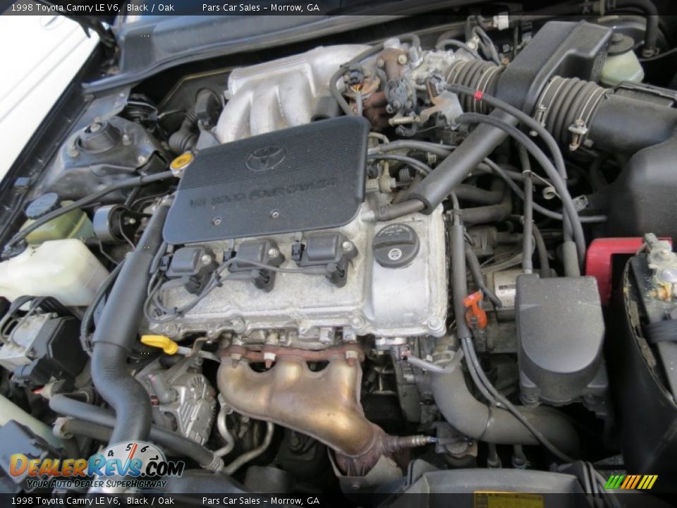 1998 Toyota Camry LE V6 Black / Oak Photo #16