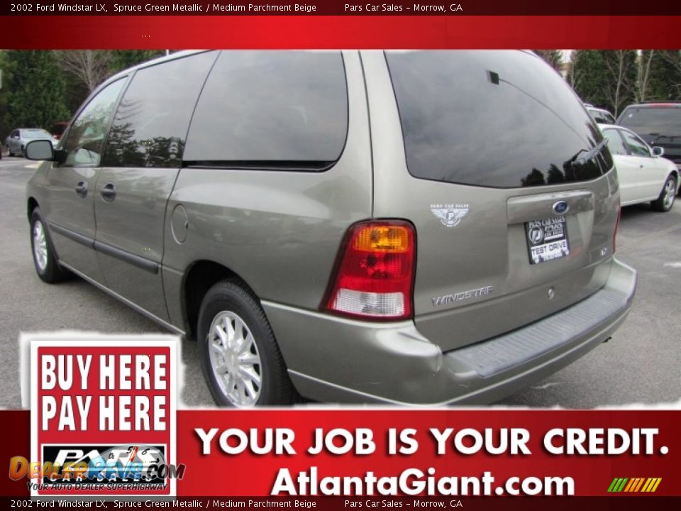 2002 Ford Windstar LX Spruce Green Metallic / Medium Parchment Beige Photo #2