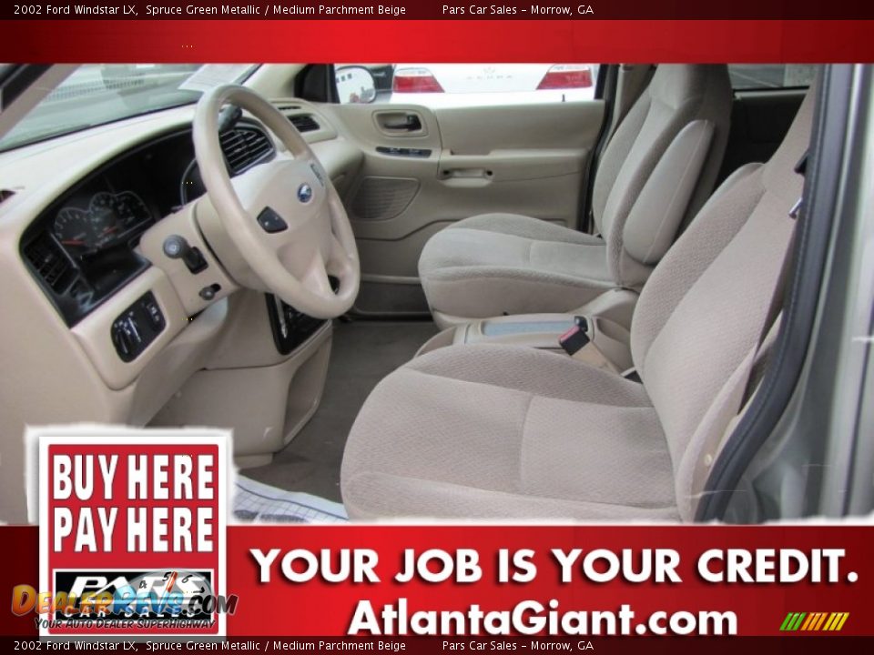 2002 Ford Windstar LX Spruce Green Metallic / Medium Parchment Beige Photo #6