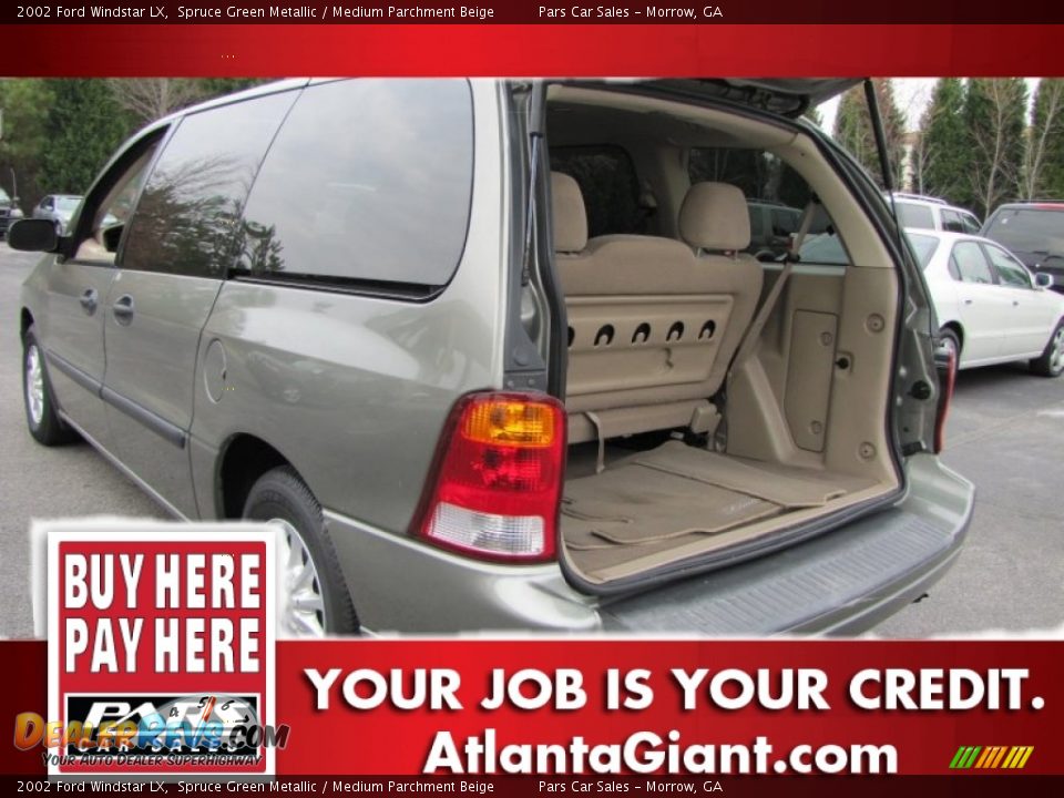 2002 Ford Windstar LX Spruce Green Metallic / Medium Parchment Beige Photo #8