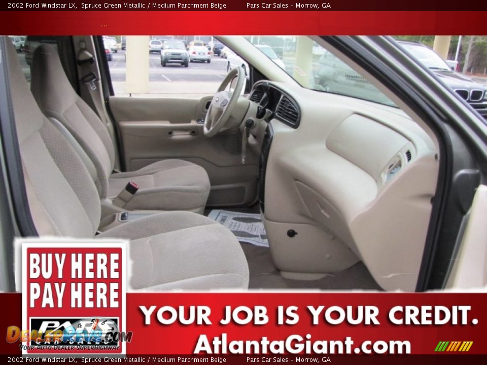2002 Ford Windstar LX Spruce Green Metallic / Medium Parchment Beige Photo #9