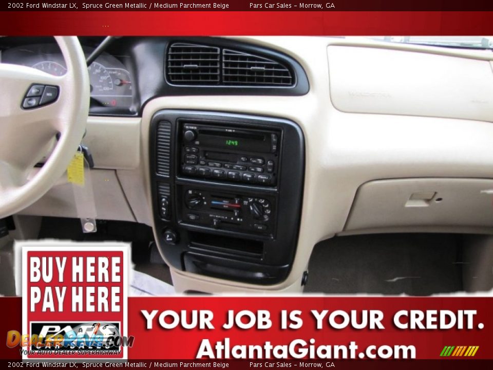 2002 Ford Windstar LX Spruce Green Metallic / Medium Parchment Beige Photo #10