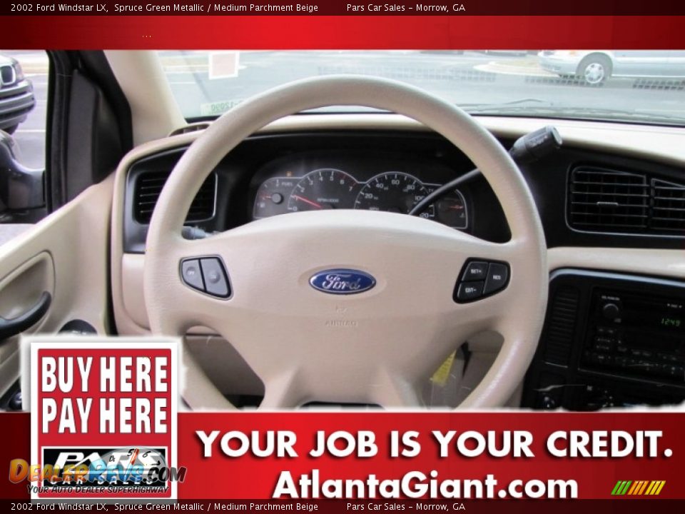 2002 Ford Windstar LX Spruce Green Metallic / Medium Parchment Beige Photo #11