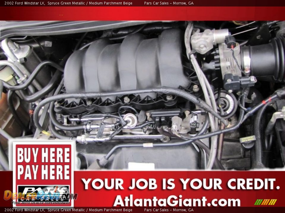 2002 Ford Windstar LX Spruce Green Metallic / Medium Parchment Beige Photo #12
