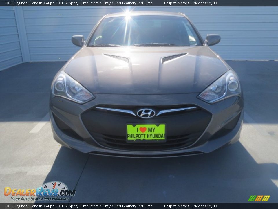 2013 Hyundai Genesis Coupe 2.0T R-Spec Gran Premio Gray / Red Leather/Red Cloth Photo #7