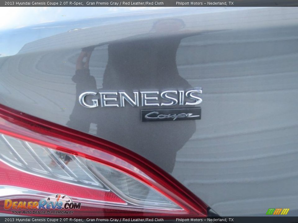2013 Hyundai Genesis Coupe 2.0T R-Spec Gran Premio Gray / Red Leather/Red Cloth Photo #13