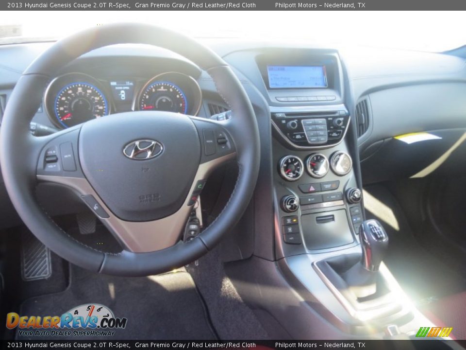 2013 Hyundai Genesis Coupe 2.0T R-Spec Gran Premio Gray / Red Leather/Red Cloth Photo #24