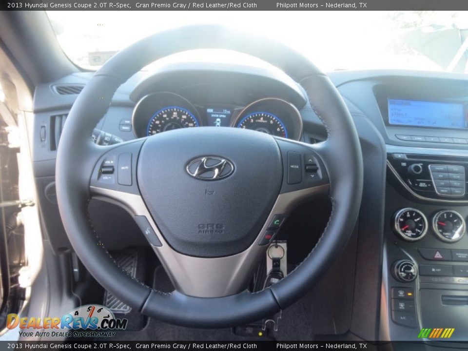 2013 Hyundai Genesis Coupe 2.0T R-Spec Gran Premio Gray / Red Leather/Red Cloth Photo #31