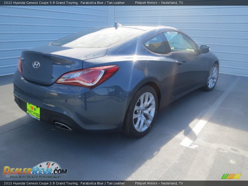 2013 Hyundai Genesis Coupe 3.8 Grand Touring Parabolica Blue / Tan Leather Photo #3