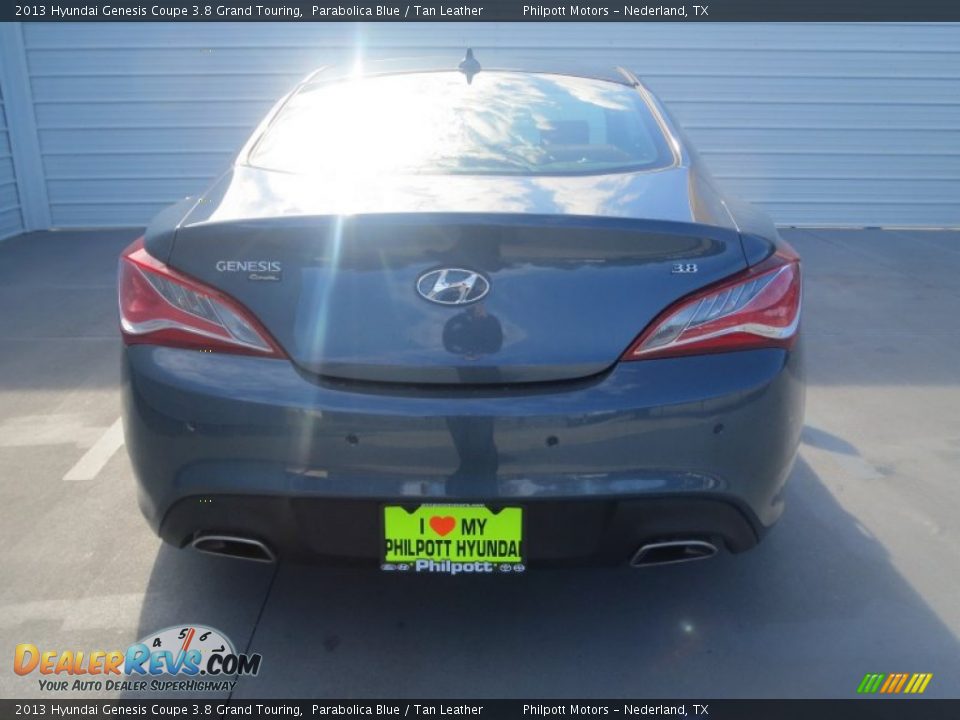2013 Hyundai Genesis Coupe 3.8 Grand Touring Parabolica Blue / Tan Leather Photo #4