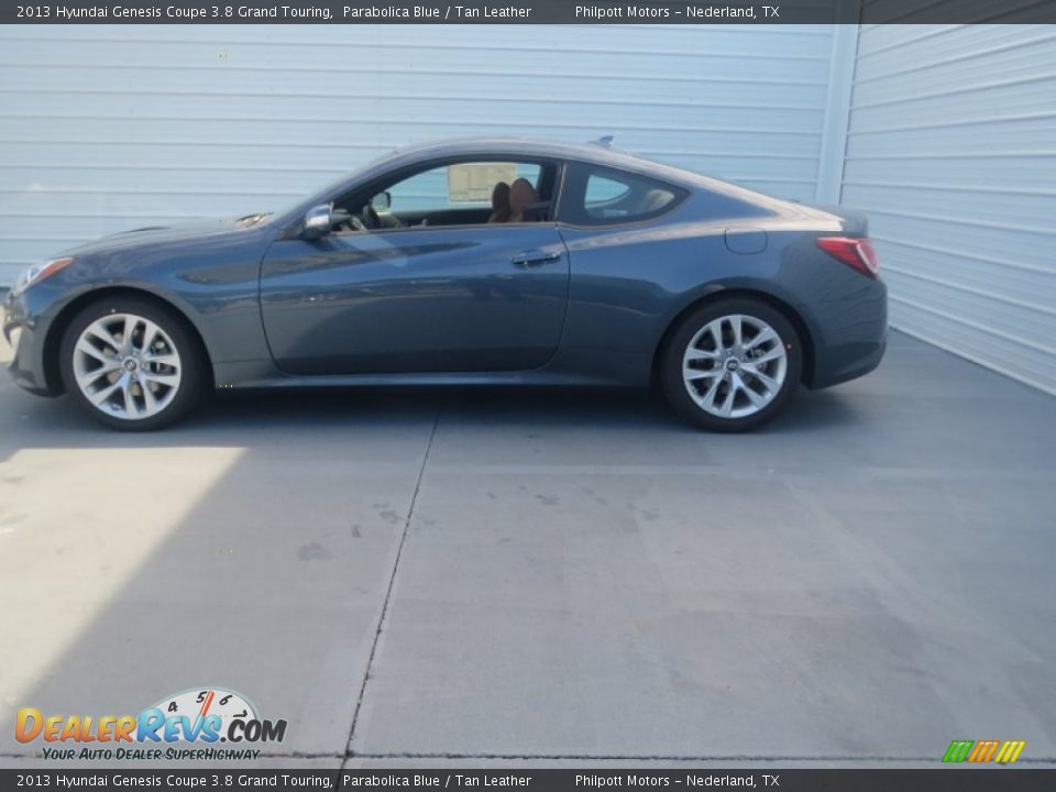 2013 Hyundai Genesis Coupe 3.8 Grand Touring Parabolica Blue / Tan Leather Photo #5