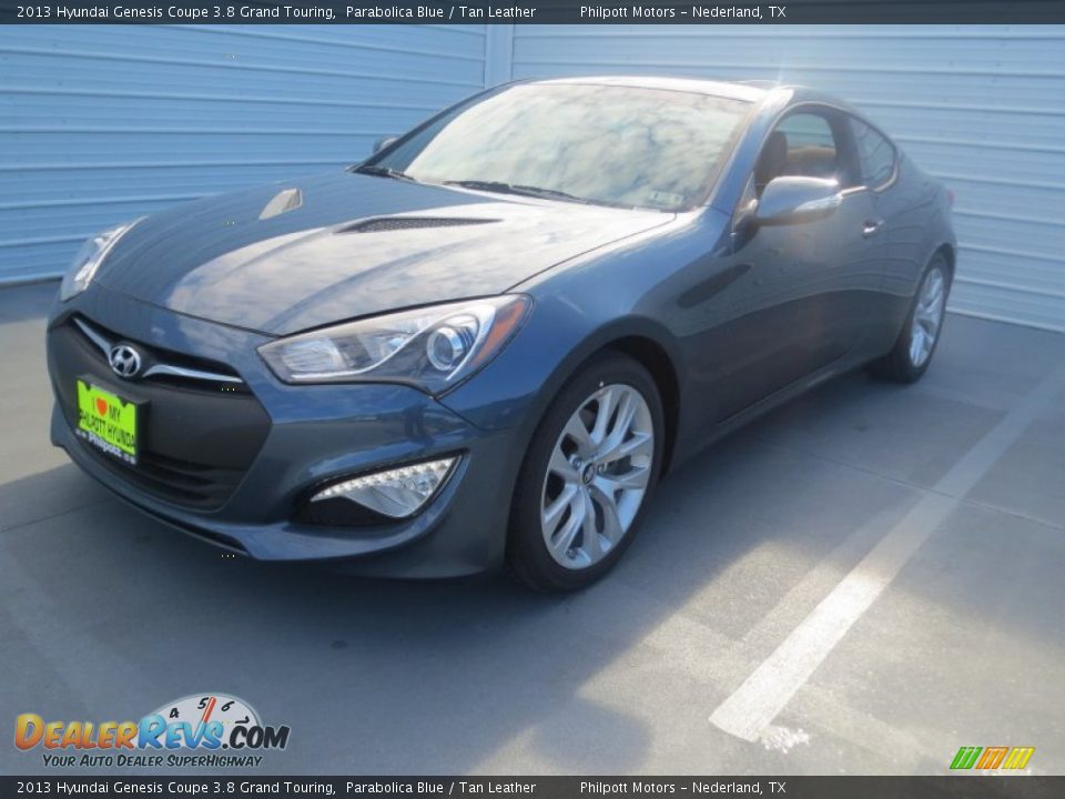 2013 Hyundai Genesis Coupe 3.8 Grand Touring Parabolica Blue / Tan Leather Photo #7