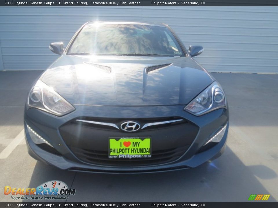 2013 Hyundai Genesis Coupe 3.8 Grand Touring Parabolica Blue / Tan Leather Photo #8