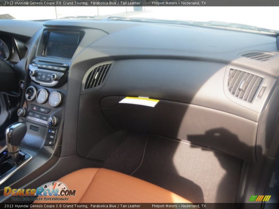 2013 Hyundai Genesis Coupe 3.8 Grand Touring Parabolica Blue / Tan Leather Photo #18